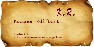 Kocsner Róbert névjegykártya
